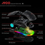 Chuột chơi game có dây HXSJ J900 với 6 phím và đèn RGB lập trình được (Màu trắng), J900 (Màu đen), J900 (Màu trắng)