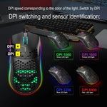 Chuột chơi game có dây HXSJ J900 với 6 phím và đèn RGB lập trình được (Màu trắng), J900 (Màu đen), J900 (Màu trắng)