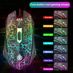 Bộ bàn phím và chuột chơi game có dây SHIPADOO D620 104 phím RGB đèn nền màu vỡ cho laptop, PC