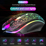 Bộ bàn phím và chuột chơi game có dây SHIPADOO D620 104 phím RGB đèn nền màu vỡ cho laptop, PC