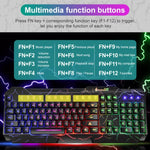 Bộ bàn phím và chuột chơi game có dây SHIPADOO D620 104 phím RGB đèn nền màu vỡ cho laptop, PC