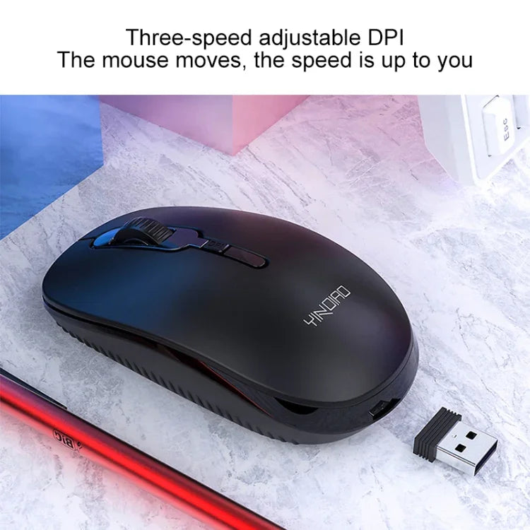 Bộ bàn phím và chuột không dây văn phòng yên tĩnh YINDIAO V3 Max