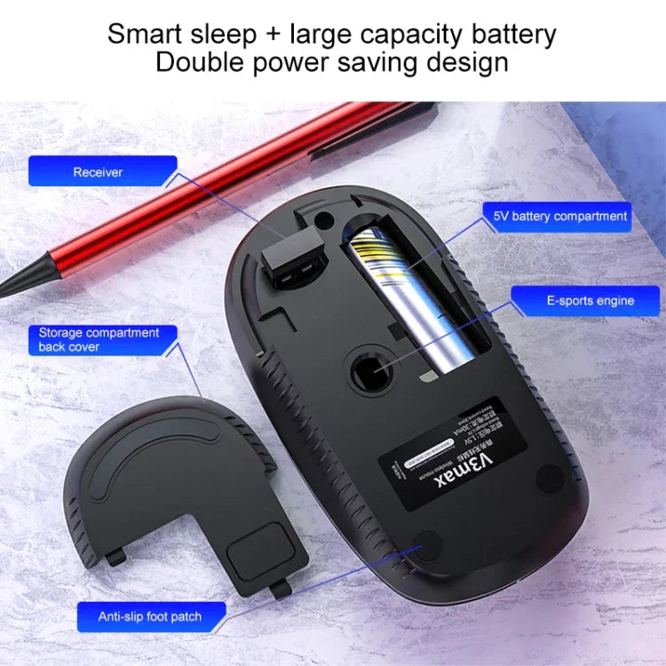 Bộ bàn phím và chuột không dây văn phòng yên tĩnh YINDIAO V3 Max
