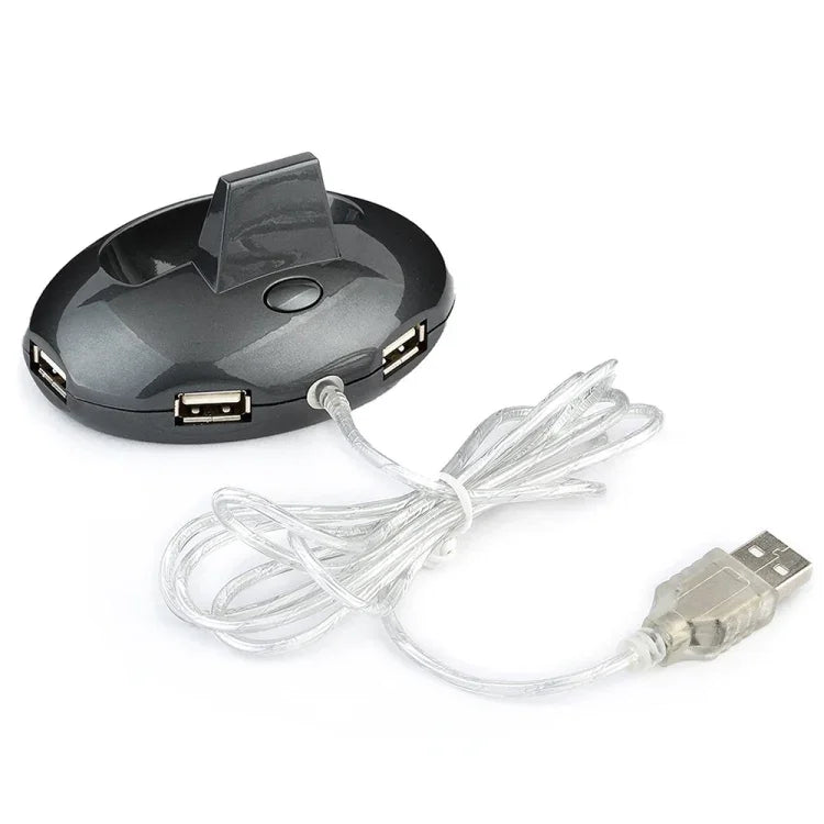Chuột quang không dây sạc lại MZ-012 2.4G 1200 DPI với 3 cổng USB HUB / đế sạc