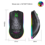 Chuột chơi game không dây có đèn màu lập trình 7 phím HXSJ T66, T66 (Trắng)
