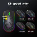 Chuột chơi game không dây có đèn màu lập trình 7 phím HXSJ T66, T66 (Trắng)