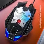 Chuột cơ kim loại có dây YINDIAO G10 7200DPI 7 chế độ điều chỉnh 7 phím đèn RGB, kiểu: Phiên bản âm thanh
