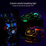 Chuột chơi game cơ có dây YINDIAO 3200DPI 4 chế độ điều chỉnh 7 phím đèn RGB, kiểu: Phiên bản yên tĩnh, kiểu: Phiên bản yên tĩnh