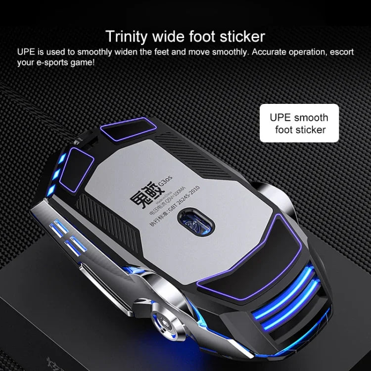Chuột chơi game cơ có dây YINDIAO 3200DPI, 4 chế độ điều chỉnh, 7 phím, đèn RGB, kiểu: Phiên bản âm thanh