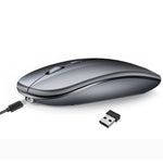 Chuột không dây Bluetooth sạc lại HXSJ M90 2.4GHz siêu mỏng, im lặng, chế độ kép cho laptop