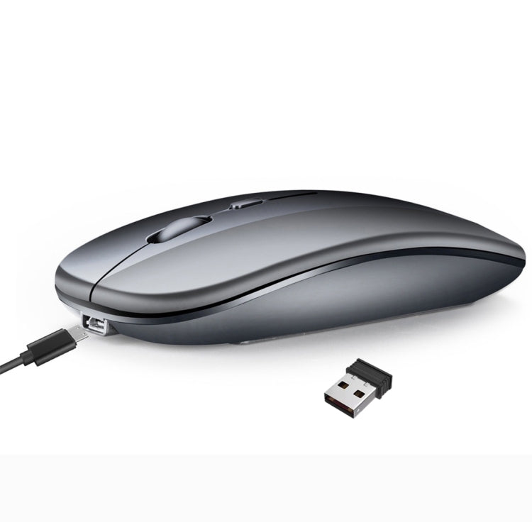 Chuột không dây Bluetooth sạc lại HXSJ M90 2.4GHz siêu mỏng, im lặng, chế độ kép cho laptop