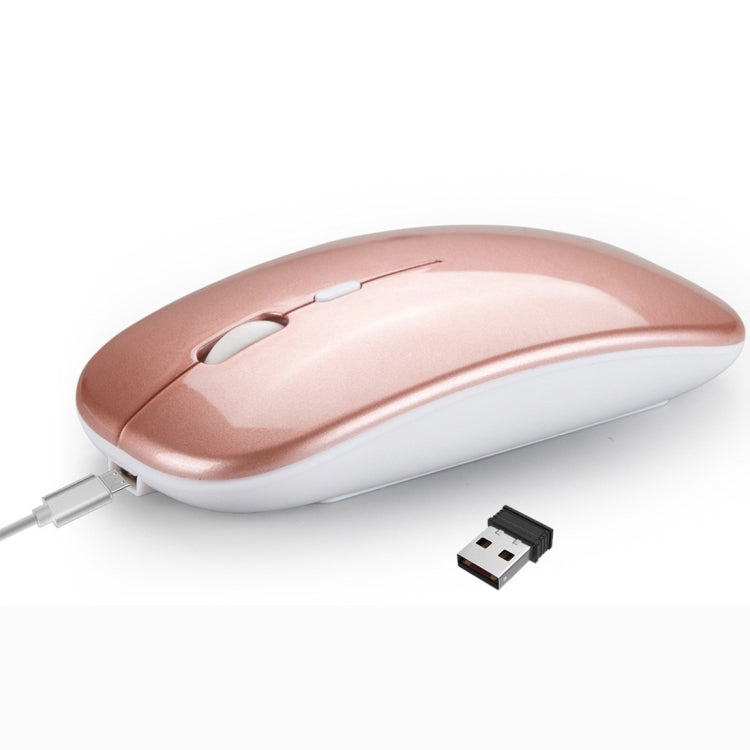 Chuột không dây Bluetooth sạc lại HXSJ M90 2.4GHz siêu mỏng, im lặng, chế độ kép cho laptop