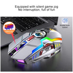 Chuột chơi game không dây sạc lại YINDIAO A5 2.4GHz 1600DPI, 3 chế độ điều chỉnh, đèn RGB, im lặng