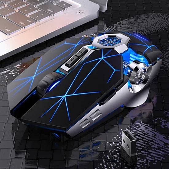 Chuột chơi game không dây sạc lại YINDIAO A7 2.4GHz 1600DPI, 3 chế độ điều chỉnh, 7 phím, đèn RGB, im lặng