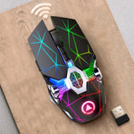 Chuột chơi game không dây sạc lại YINDIAO A7 2.4GHz 1600DPI, 3 chế độ điều chỉnh, 7 phím, đèn RGB, im lặng