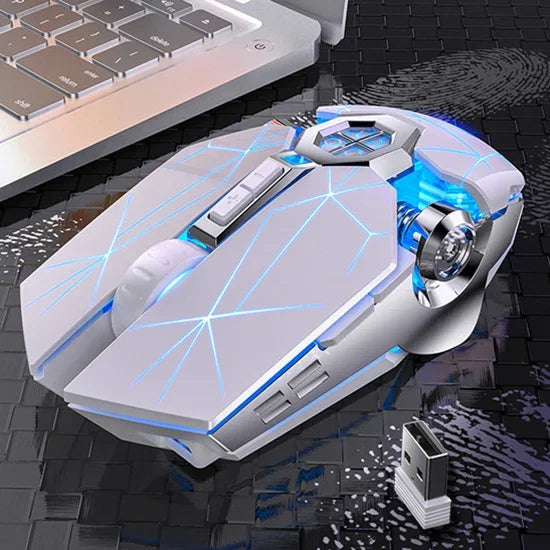 Chuột chơi game không dây sạc lại YINDIAO A7 2.4GHz 1600DPI, 3 chế độ điều chỉnh, 7 phím, đèn RGB, im lặng