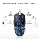 Chuột chơi game không dây sạc lại YINDIAO A7 2.4GHz 1600DPI, 3 chế độ điều chỉnh, 7 phím, đèn RGB, im lặng