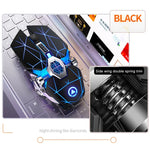 Chuột chơi game không dây sạc lại YINDIAO A7 2.4GHz 1600DPI, 3 chế độ điều chỉnh, 7 phím, đèn RGB, im lặng