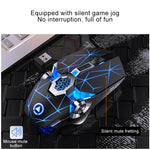 Chuột chơi game không dây sạc lại YINDIAO A7 2.4GHz 1600DPI, 3 chế độ điều chỉnh, 7 phím, đèn RGB, im lặng