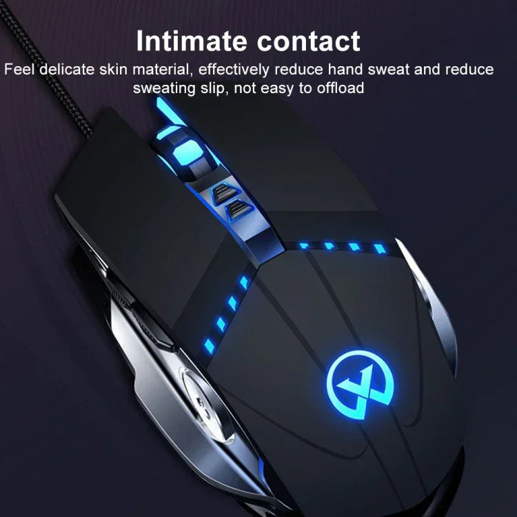 Chuột chơi game có dây GM20 3200DPI, 4 chế độ điều chỉnh, 7 phím, đèn RGB, màu đen và trắng