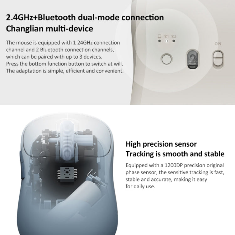Chuột máy tính siêu mỏng Xiaomi chính hãng chế độ kép 1200DPI 3