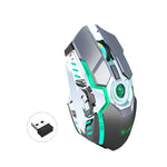 Chuột quang không dây ZERODATE T30 2.4GHz 2400DPI, đèn nền RGB điều chỉnh 3 tốc độ, màu trắng