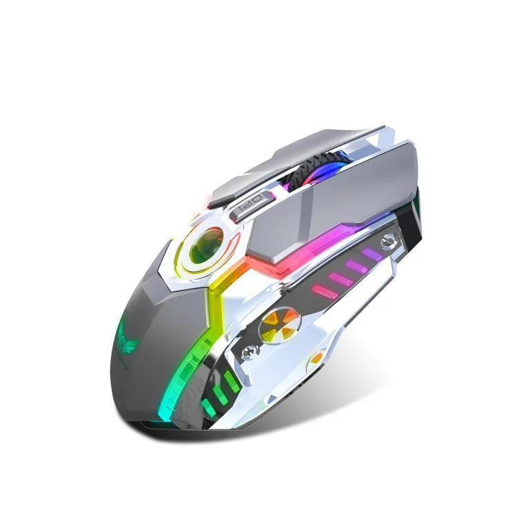 Chuột quang không dây ZERODATE T30 2.4GHz 2400DPI, đèn nền RGB điều chỉnh 3 tốc độ, màu trắng