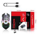 Chuột quang không dây ZERODATE T30 2.4GHz 2400DPI, đèn nền RGB điều chỉnh 3 tốc độ, màu trắng