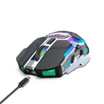 Chuột quang không dây ZERODATE T30 2.4GHz 2400DPI, đèn nền RGB điều chỉnh 3 tốc độ, màu trắng