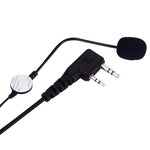 Microphone tai nghe mũ bảo hiểm xe máy 2 chân PTT điều chỉnh âm lượng cho bộ đàm BAOFENG