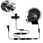 Microphone tai nghe mũ bảo hiểm xe máy 2 chân PTT điều chỉnh âm lượng cho bộ đàm BAOFENG