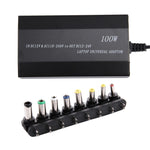 Sạc đa năng 100W cho laptop với sạc xe hơi & adapter nguồn AC & 8 adapter nguồn & 1 cổng USB cho Samsung, Sony, Asus, Acer, IBM, HP, DELL, phích cắm US