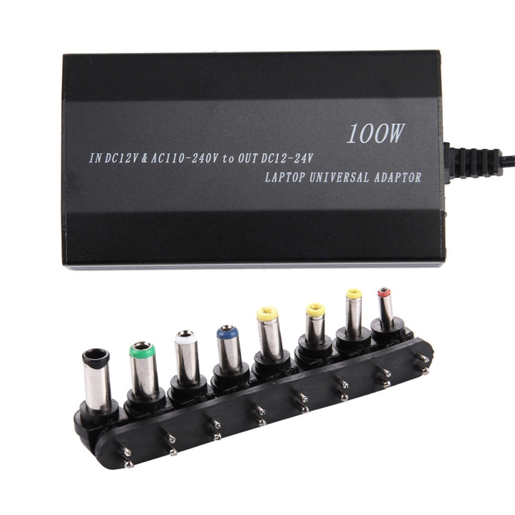 Sạc đa năng 100W cho laptop với sạc xe hơi & adapter nguồn AC & 8 adapter nguồn & 1 cổng USB cho Samsung, Sony, Asus, Acer, IBM, HP, DELL, phích cắm US