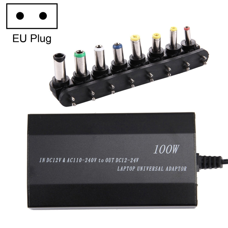 Sạc đa năng 100W cho laptop với sạc xe hơi & adapter nguồn AC & 8 adapter nguồn & 1 cổng USB cho Samsung, Sony, Asus, Acer, IBM, HP, DELL, phích cắm UK, AU, EU, UK
