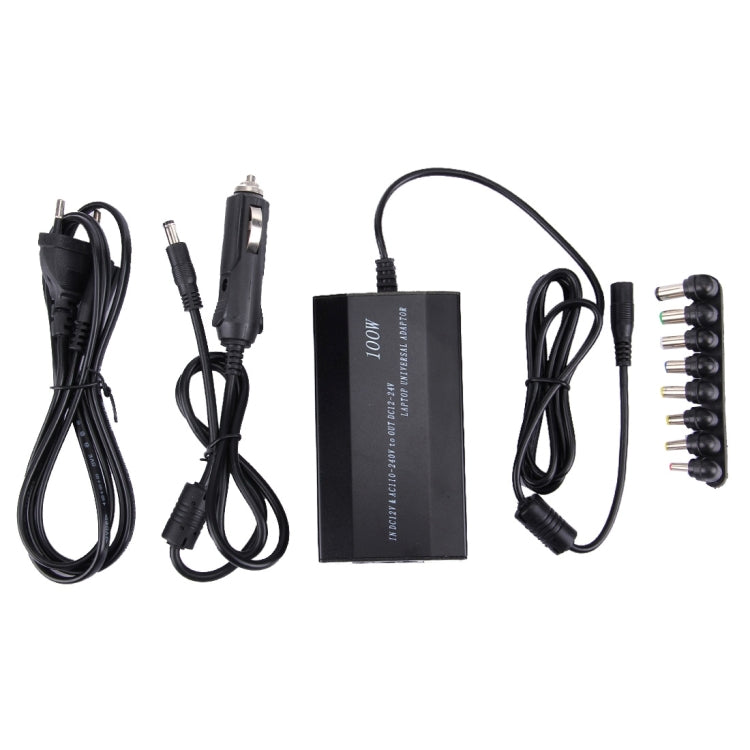 Sạc đa năng 100W cho laptop với sạc xe hơi & adapter nguồn AC & 8 adapter nguồn & 1 cổng USB cho Samsung, Sony, Asus, Acer, IBM, HP, DELL, phích cắm UK, AU, EU, UK