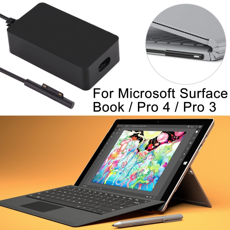 Adapter nguồn AC 15V 4A chính hãng cho Microsoft Surface Book / Pro 4 / Pro 3, 65W 4A