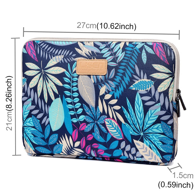 Túi Bọc Lisen 10 inch Họa Tiết Lá Nhiều Màu Có Khóa Kéo Túi Xách Tay Cho iPad Air 2, iPad Air, iPad 4, iPad Mới, Galaxy Tab A 10.1, Lenovo Yoga 10.1 inch, Microsoft Surface Pro 10.6, Laptop / Máy Tính Bảng 10 inch trở xuống, 10 inch