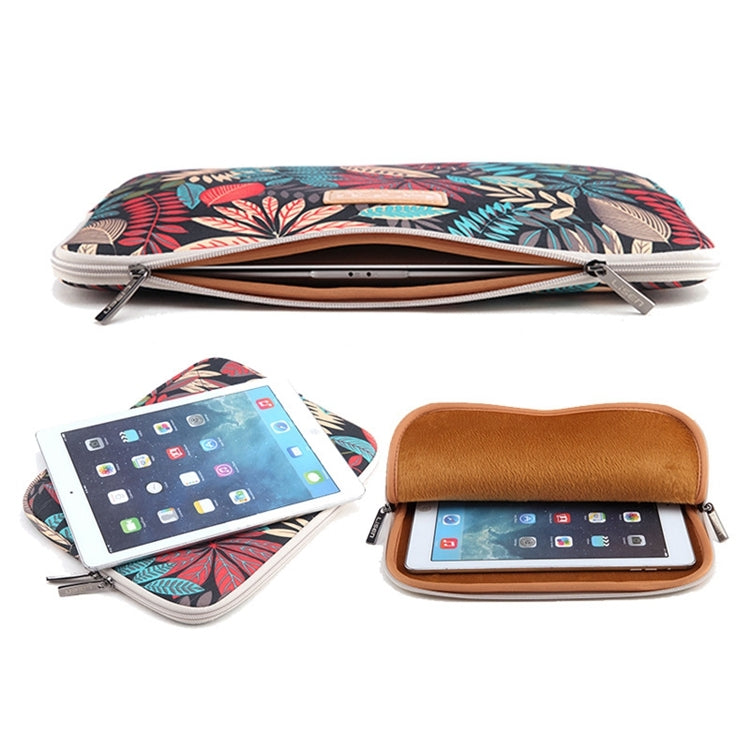 Túi Bọc Lisen 10 inch Họa Tiết Lá Nhiều Màu Có Khóa Kéo Túi Xách Tay Cho iPad Air 2, iPad Air, iPad 4, iPad Mới, Galaxy Tab A 10.1, Lenovo Yoga 10.1 inch, Microsoft Surface Pro 10.6, Laptop / Máy Tính Bảng 10 inch trở xuống, 10 inch