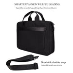 Túi Đựng Laptop Chống Thấm Nước Vải Oxford DJ06 Bền Bỉ Có Thể Mở Rộng Cho Laptop 13.3 inch, Có Dây Đeo Vai Tháo Rời, 13.3 inch
