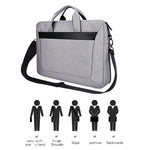 Túi đựng laptop mở rộng, chống nước, chống mài mòn bằng vải Oxford DJ06 cho laptop 15.4 inch, có dây đeo vai tháo rời, 15.4 inch