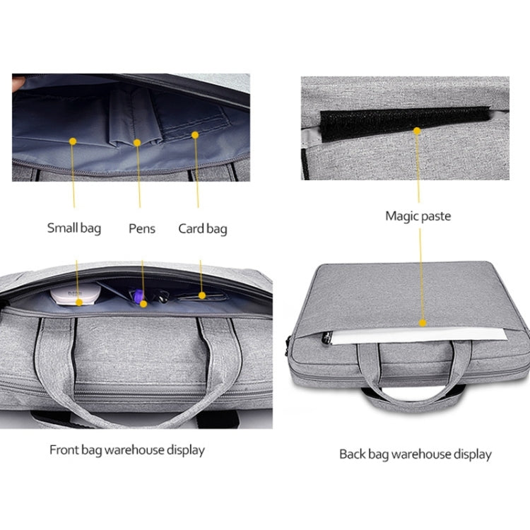 Túi đựng laptop mở rộng, chống nước, chống mài mòn bằng vải Oxford DJ06 cho laptop 15.6 inch, có dây đeo vai tháo rời, 15.6 inch
