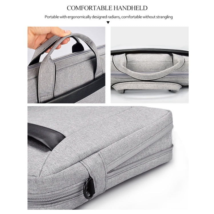 Túi đựng laptop mở rộng, chống nước, chống mài mòn bằng vải Oxford DJ06 cho laptop 15.6 inch, có dây đeo vai tháo rời, 15.6 inch