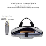 Túi đựng laptop mở rộng, chống nước, chống mài mòn bằng vải Oxford DJ06 cho laptop 15.6 inch, có dây đeo vai tháo rời, 15.6 inch
