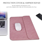 Túi lót laptop bằng da PU01S, khóa nam châm ngang vô hình cho laptop 14.1 inch, kèm túi nhỏ, 14.1 inch kèm túi nhỏ