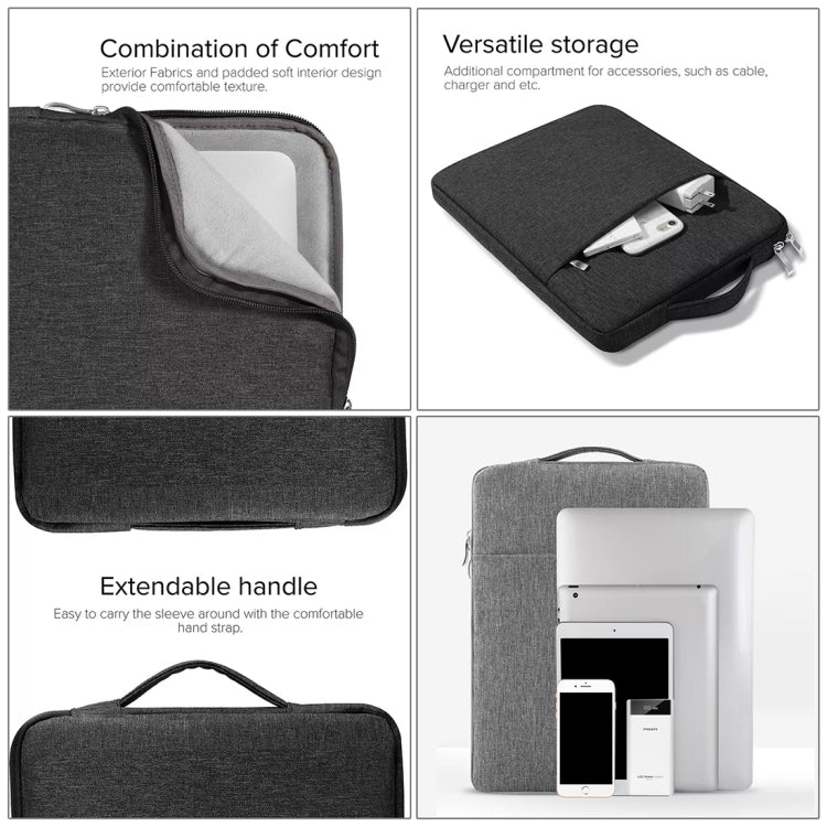 Túi Đựng Laptop Denim Mềm Thời Trang Đa Năng 11.6 inch Có Khóa Kéo Dùng Cho MacBook Air, Lenovo và Các Laptop Khác, Kích thước: 32.2x21.8x2cm, 11.6 inch Tím, 11.6 inch Hồng Đậm, 11.6 inch Xanh Dương, 11.6 inch Xám, 11.6 inch Xanh Đậm