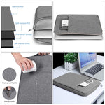 Túi Đựng Laptop Denim Mềm Thời Trang Đa Năng 11.6 inch Có Khóa Kéo Dùng Cho MacBook Air, Lenovo và Các Laptop Khác, Kích thước: 32.2x21.8x2cm, 11.6 inch Tím, 11.6 inch Hồng Đậm, 11.6 inch Xanh Dương, 11.6 inch Xám, 11.6 inch Xanh Đậm