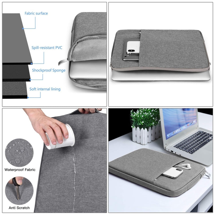 13.3 inch Universal Fashion Soft Laptop Denim Bags Portable Zipper Notebook Laptop Case Pouch for MacBook Air / Pro, Lenovo and other Laptops, Size: 35.5x26.5x2cm, 13.3 inch Purple, 13.3 inch Magenta, 13.3 inch Blue, 13.3 inch Grey, 13.3 inch Dark Blue...