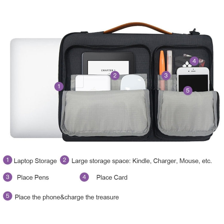 Túi xách laptop chống nước bằng nylon cho laptop 15-15.6 inch có dây kéo vali, 15-15.6 inch