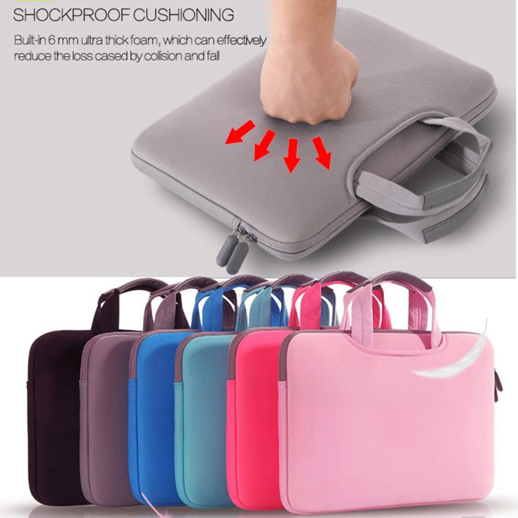 Túi tay cầm thoáng khí di động 15.4 inch cho MacBook Air / Pro, Lenovo và các laptop khác, Kích thước: 38x27.5x3.5cm, 15.4 inch màu xám, 15.4 inch màu xanh lá, 15.4 inch màu hồng, 15.4 inch màu đen