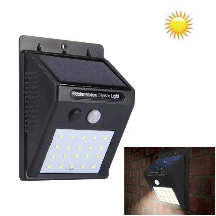 20 đèn LED cho sân vườn / nhà / lối đi / cầu thang / tường ngoài, 20 đèn LED ánh sáng trắng